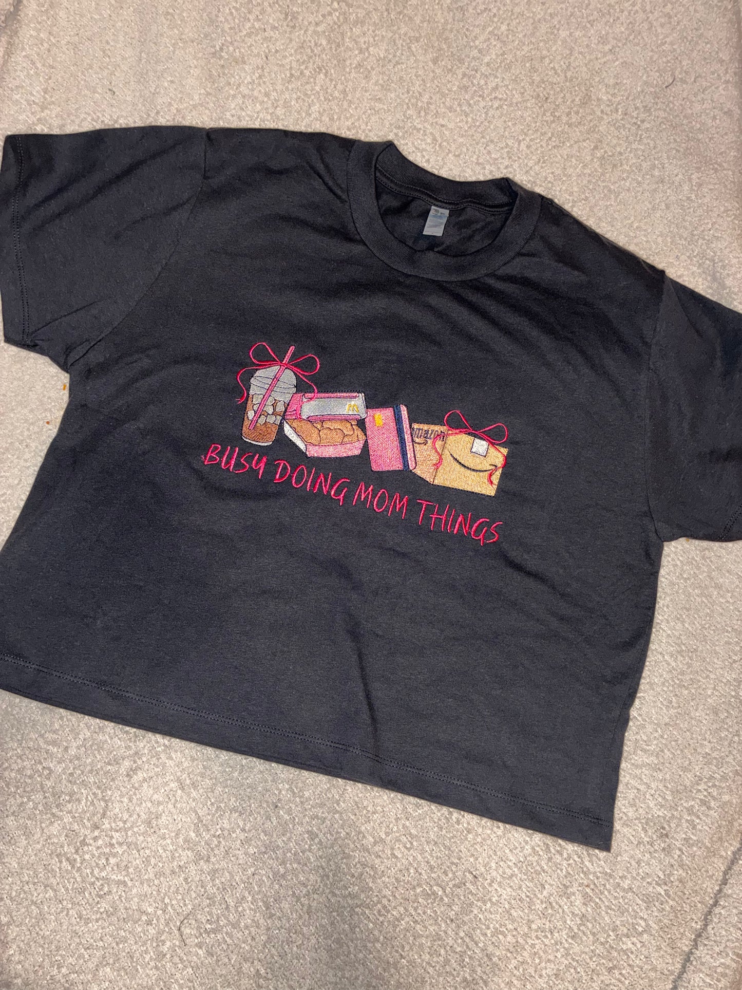 Busy doin mom stuff boxy tshirt