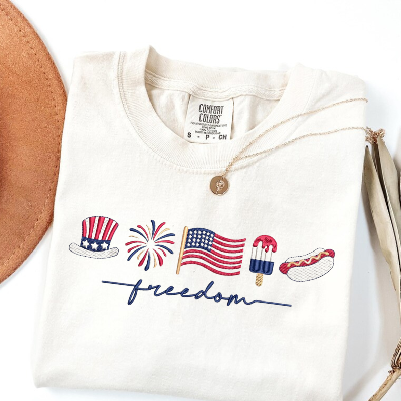 Freedom Embroidered Tshirt