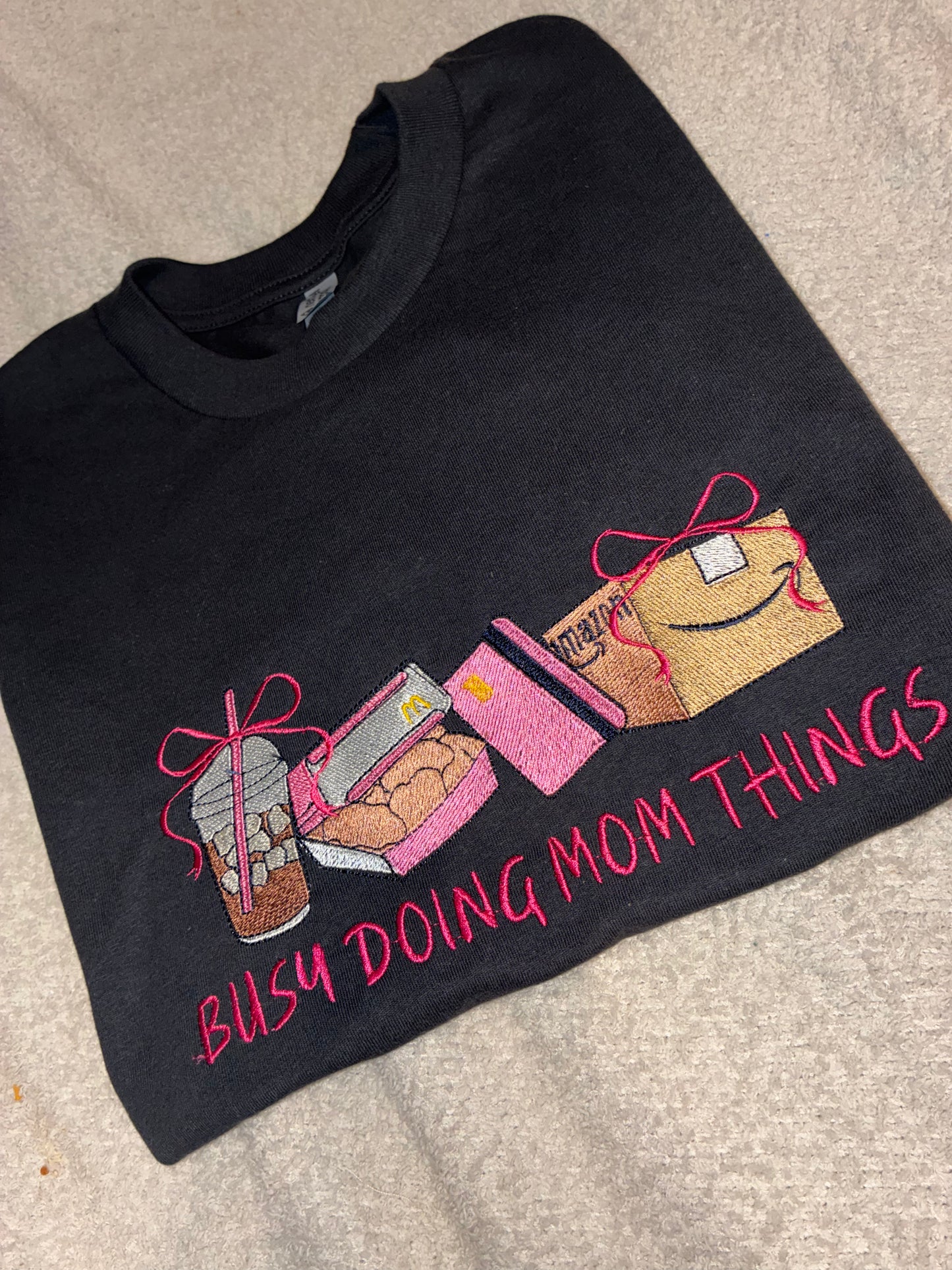 Busy doin mom stuff boxy tshirt