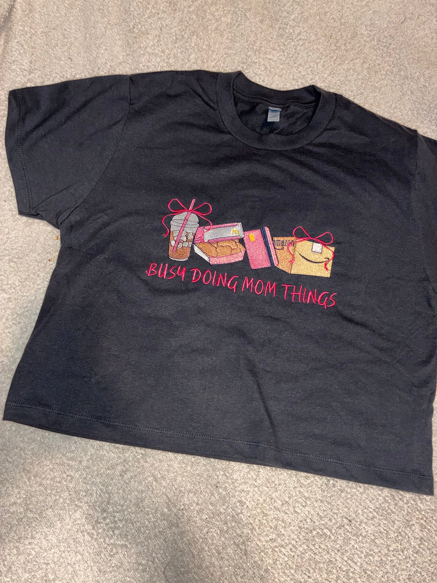 Busy doin mom stuff boxy tshirt